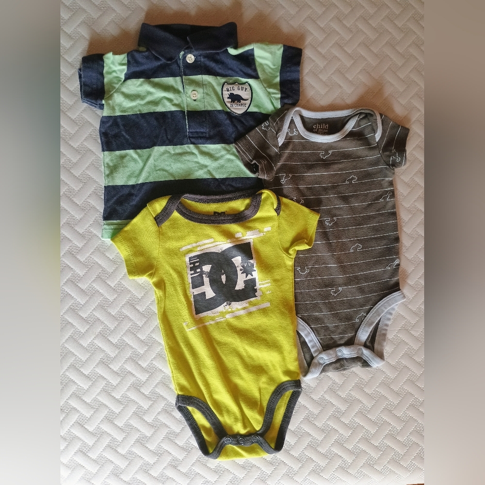 Boys Polo And Onesie trio 3mos